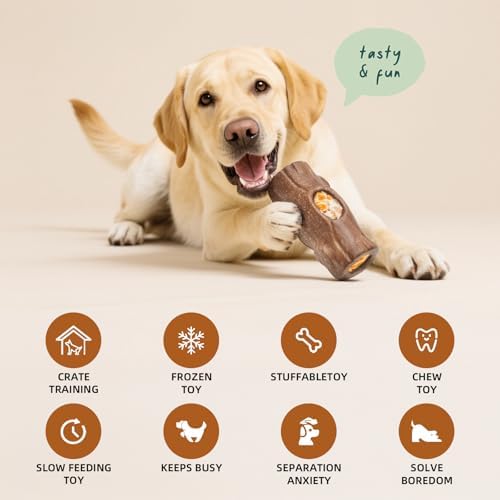 2 Pack Dog Toys for Aggressive Chewers Brown & Blue