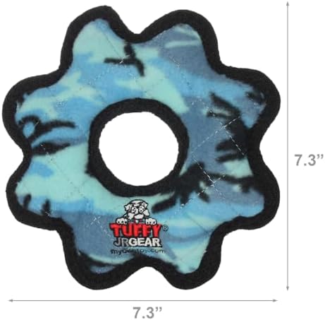 TUFFY® : 2 Pack Gear Ring Dog Toy: Ultra Durable Plush Toy with Multiple Layers & Reinforced Seams, Washable and Floats, Original Construction
