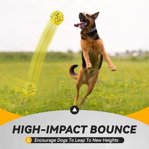 FUSOTO 4Pcs Dog Balls, Tennis Balls for Dog, Yellow