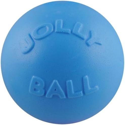 Jolly Pets Bounce-n-Play Dog Toy Ball, 6 Inches, Blueberry, All Breed Sizes