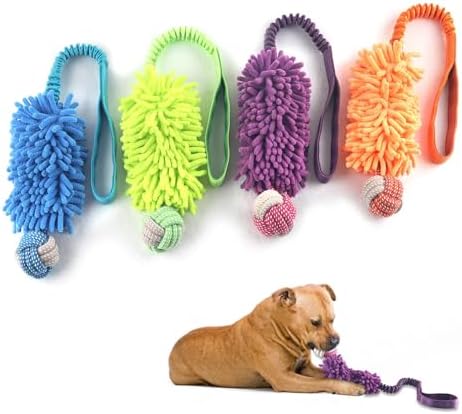wodoca Dog Tug Toys for Aggressive Chewers, Interactive Dog Rope Toy, Tug of War Toys, Puppy Chew Toys Rope with Strong Squeak, Knots Cotton for Teeth Cleaning, Training Medium, Large Dogs