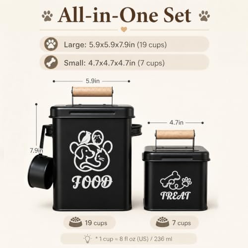 Airtight Dog Treat Container Set of 2