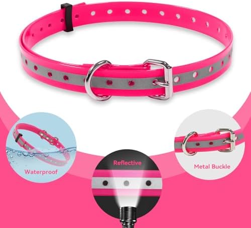 TPU Waterproof Dog Collar Replacement Strap,Easy-Clean,Odor-Resistant e Collar Strap, Shock Collar Replacement Strap Designed for Daily Training and Evening Walks.