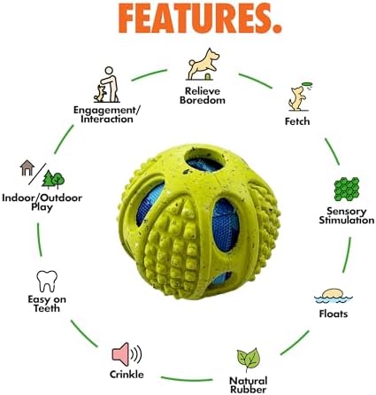 Max Fusion Meteor Ball Dog Toy, Small, Multi, Made with Nike Grind