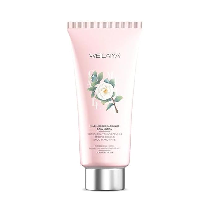 Weilaiya Niacinamide Body Lotion for Women – Brightening & Hydrating Moisturizer with Camellia Oil, Long-Lasting Floral Scent, Smooth Radiant Skin, Non-Sticky, Anti-Aging, Non-Comedogenic