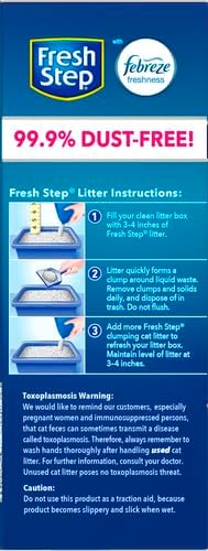 Fresh Step Extreme Multi Cat Clumping Litter with Febreze Freshness, Low Dust, Odor Control with Ammonia Block Tech, Compatible in Automatic Litter Boxes, 14 lb. Box (Pack of 2)