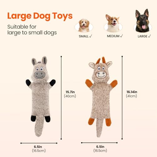 HGB Squeaky Crinkle Dog Toys for Puppies Small Medium Dogs