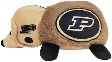 NCAA Purdue Boilermakers Plush Hedgehog Toy for Dogs & Cats, Cool Soft Pet Toy for Fun and Interactive Play, Dog Chew Toy with Squeaker, Licensed Hot Pet Toy