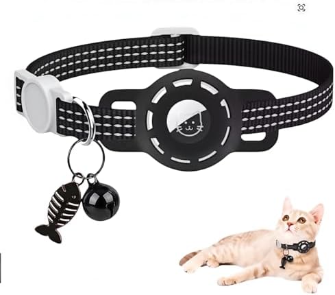 AirTag Cat Collar, Breakaway Reflective Adjustable Kitten Collar