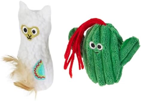Mad Cat Lucky Llama Cat Toys with Catnip and Silvervine Blend, Pack of 2