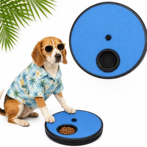 Dog Nail Scratch Board with Treat Box — Lockable Spinner Stops Nose-Cheating | Dog Scratch Board & Nail File for Small Medium Dogs Under 40 lbs, Adjustable Tension, Enrichment Treat Dispenser Toy