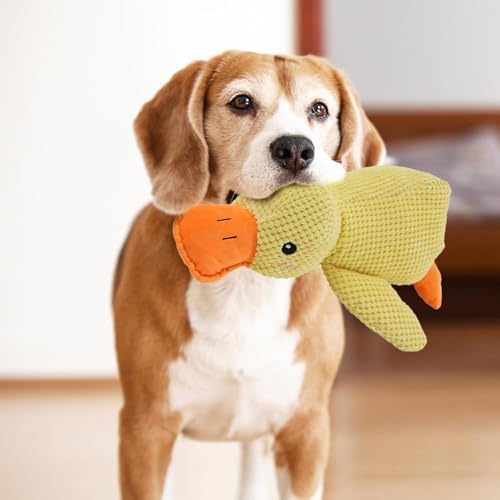 Mellow Dog Calming Duck, 2025 New Yellow Duck Dog Toy, The Mellow Ducks Calming Pillow, Dogs Ducks Toy with Quacking Sound for Indoor Dogs