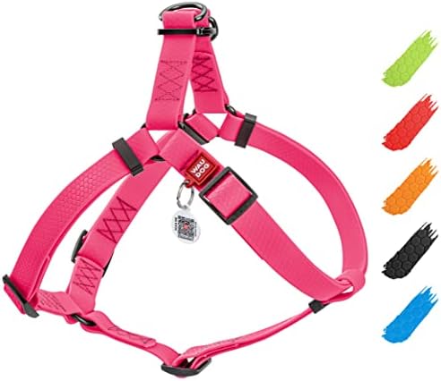 WAUDOG Waterproof Dog Harness with QR Code Tag & Metal Clasp