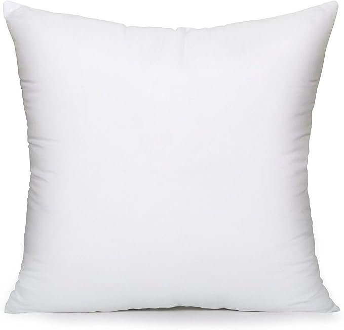 MoonRest Square Pillow Form Insert Hypoallergenic Sham Stuffer, 100% Polyester Microfiber Fill, Lined with Woven Cotton Blend Cover for Decorative Pillow Couch Sofa Bed Cushions 19 X 19