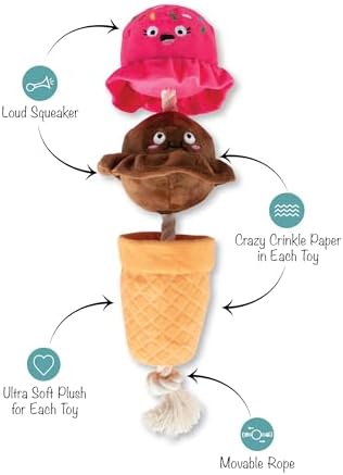 Fringe Studio Losing Cone-TROL Plush Dog Toy, Pet Shop Collection (314433)