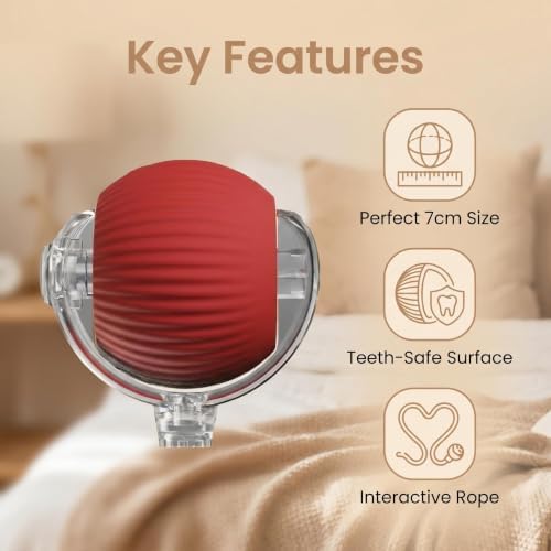 Interactive Pet Toy Ball, Automatic Dog Toy, Electric Dog & Cat Active Toys, Smart Chase Pet Toy Ball for Dogs Motion Activated (Grey)