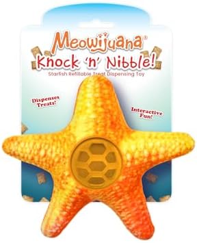 Meowijuana Knock 'n' Nibble Starfish Treat-Dispensing Cat Toy