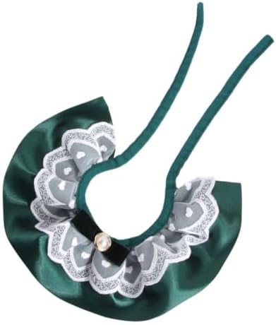 Cat Lace Neck Tie Collar with Pearl Bow for Photo Shoots