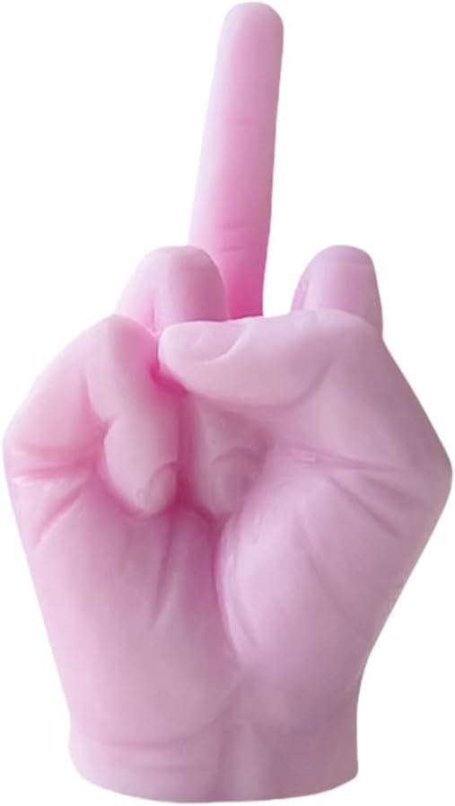 Middle Finger Scented Candle Soy Wax Long Lasting Candle Middle Finger Shaped Model Scented Candle Aromatherapy Hand Gesture Candles Home Decoration Ornaments