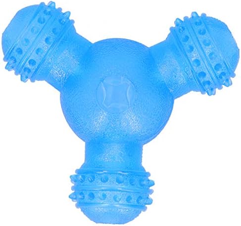 PET Interactive Feeder Ball Durable Teeth Cleaning Toy for Teddy Golden Retriever (Blue)
