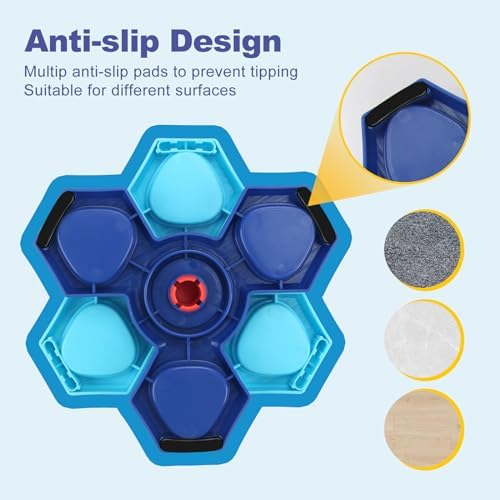 Dog Puzzle Toys 4 Levels, Dog Interactive Turntable Toy for IQ Training and Entertainment, Mentally Stimulating Toys Boredom and Smart Dogs, As Gifts for Dogs Cats
