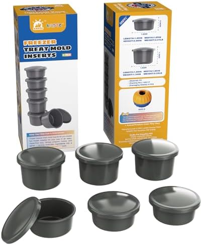 KADTC 6-Pack Frozen Treat Cups with Lids for 3-in-1 FrostLick Dog Lick Ball