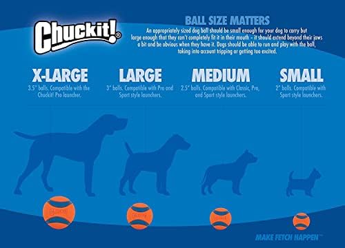 Chuckit! Glow in the Dark Bouncy Balls - Ball for Dogs, Chuckit Dog Toy, Max Glow Balls - Medium, 2.5 Inch, Pack of 4