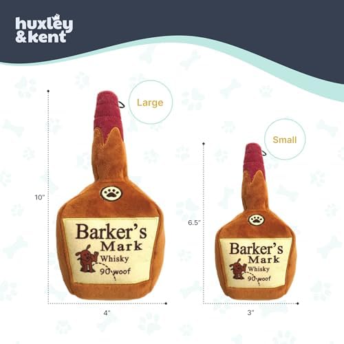 Huxley & Kent Power Plush Squeaky Dog Toy, Barker's Mark, Large