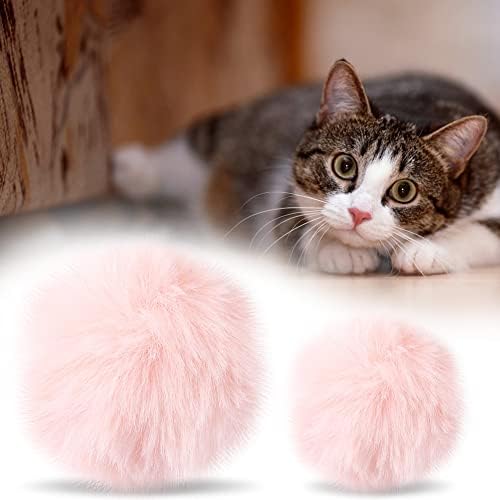 10PCS Fluffy Cat Toy Balls, Colorful Polyester Pet Play Balls