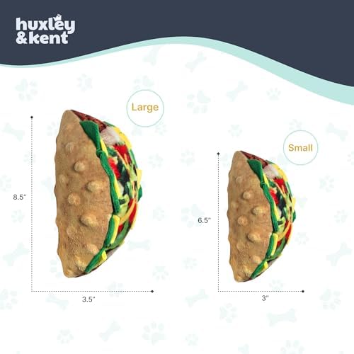 Huxley & Kent Power Plush Squeaky Dog Toy, Taco Tuesday, Large