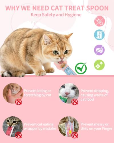 4PCS Cat Treat Spoon Squeeze Dispenser