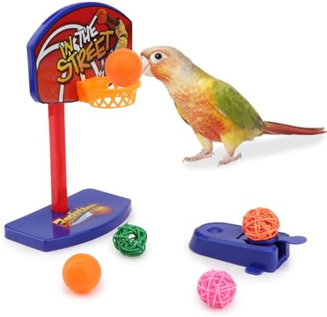 Hypeety Bird Intelligent Mini Basketball Rack Training Toy for Parakeets