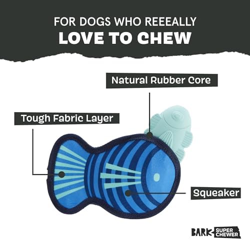 BarkBox Super Chewer Rad Herring Hard Core Toy