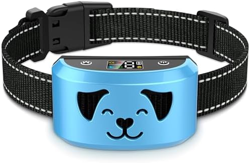 Humane Dog Anti Bark Collar with Beep & Vibration Gentle Training Control | BXQ Smart Recognition Chip & 8 Adjustable Sensitivity Levels, Magnetic Fast Charging, IP67 Waterproof Stop-Barking Collar