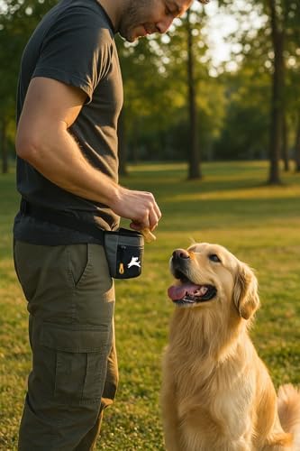 OllyDog, Goodie Treat Bag, Dog Treat Training Pouch | Magnetic Closure | 3 Ways to Wear | Hands-Free Waist Belt | Water-Resistant Recycled Vegan Fabric (Castle Rock)