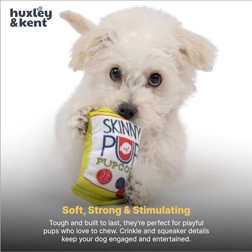 Huxley & Kent Power Plush Squeaky Dog Toy, Skinny Pup