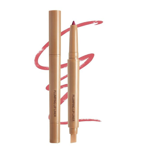 Matte Lip Liner Pencil, Long-Lasting Creamy Formula with Silicone Smudger, Waterproof Non-Staining Crayon for Lip Contouring, Plump Define Sculpting 04#