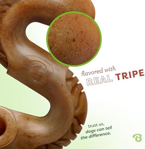 Benebone Tripe Bone Durable Dog Chew Toy for Aggressive Chewers, Small