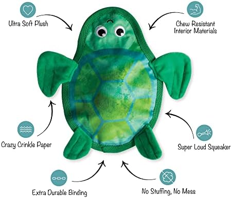 Fringe Studio Plush Dog Toy, Durable, Shell of A TIME, 3 Piece Set, for Small Dogs (729109), Multicolored