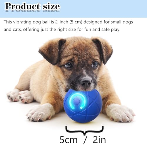IRIDESCENT Interactive Dog Toys Dog Balls Activated Automatic Rolling Ball for Puppy Small Medium Dogs Smart Jumping Automatic Moving Bouncing and Rotating Ball Vibrating Keep Them Busy