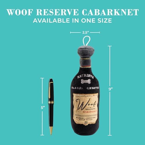 Haute Diggity Dog Woof Reserve Cabarknet Plush Dog Toy, Drink Parody Toy