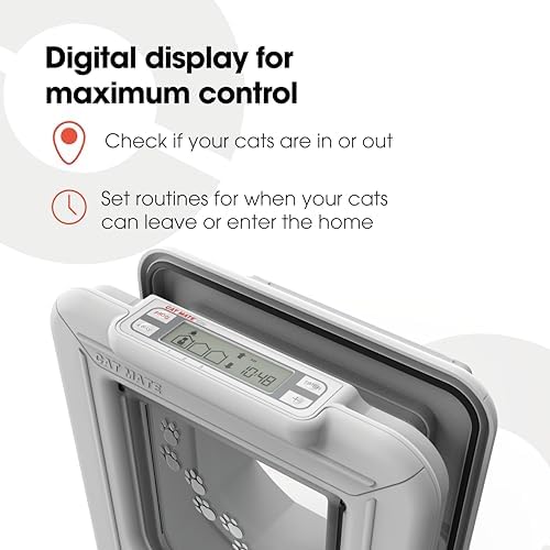 Cat Mate Elite Microchip Cat Door with Timer Control