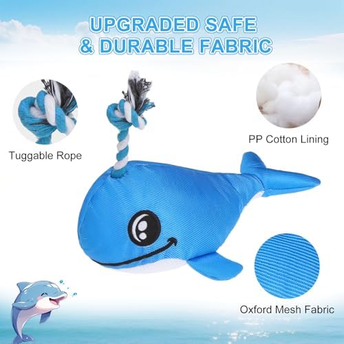 BEAUTYZOO Floating Dog Pool Toys 2 Pack,Squeaky Water Fetch Toys for Summer