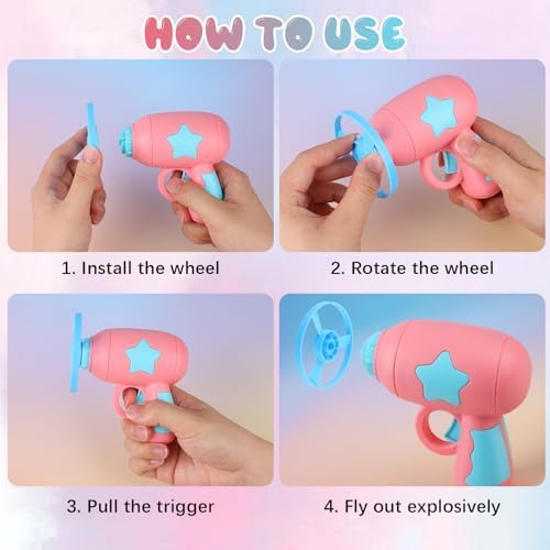 Cat Fetch Toy, 2026 Interactive Light-Up Flying Disc Launcher & Fetch Toy for Cats, Cat Toy Propeller Launcher for Training & Hunting (A)