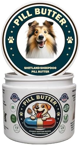 Peanut Butter Dog Pill Wrap - Shetland Sheepdog Sheltie Label