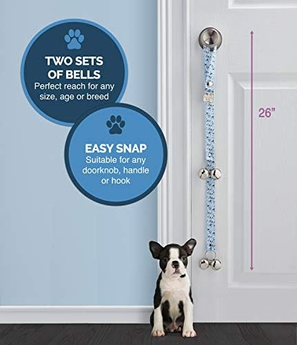 PoochieBells Handcrafted Dog Doorbell for Potty Training – Easy & Quick, Doggie-Safe USA-Made Dog Door Bell with Perfect Sound, Dog Trainer-Recommended for Over 20 Years, London Plaid
