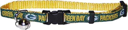 Pets First COLLAR for CATS - NFL GREEN BAY PACKERS CAT COLLAR. - Strong & Adjustable FOOTBALL Cat Collars with Metal Jingle Bell
