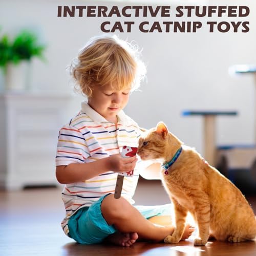 EXPAWLORER Cat Toys- 4 Psc Interactive Horror Knife Cat NipToy for Indoor Cats, Bite Resistant Chew Toys Teeth Cleaning,Gift Indoor Exercise for All Cat Breeds