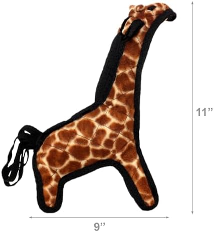 TUFFY® 4 Pack Tiger Hippo Giraffe Penguin Plush Dog Toys