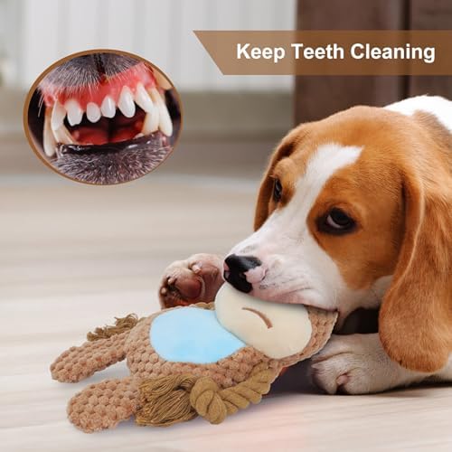 Dog Toys, Dog Squeaker Toys with Crinkle Paper (Camel-Colored Elk)